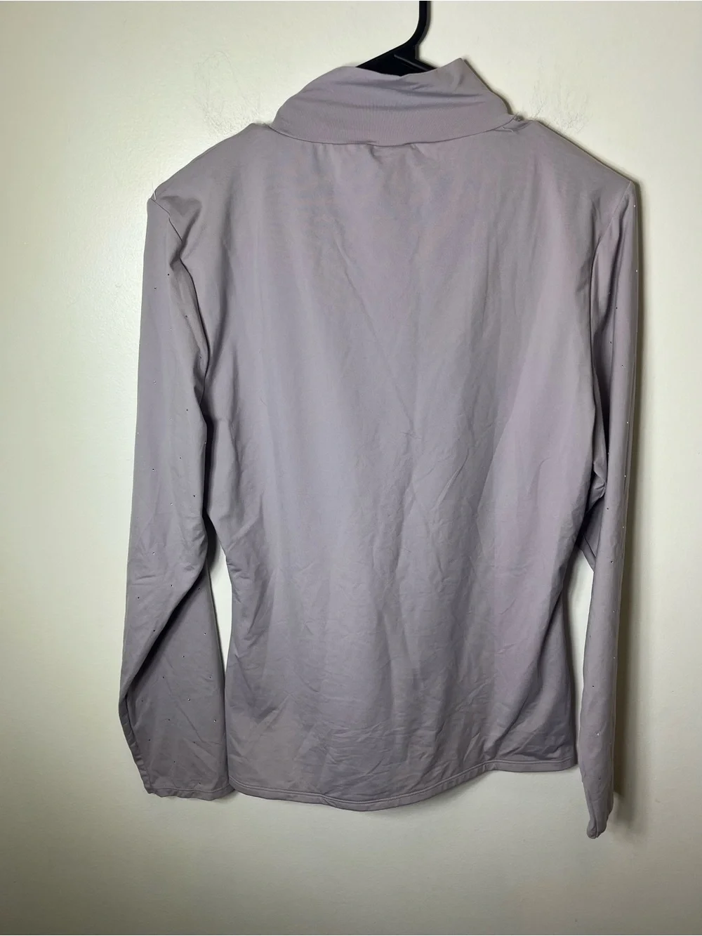 PINK Victoria's Secret Lavender Rhinestone Mock Neck Long Sleeve Top - Picture 6 of 11
